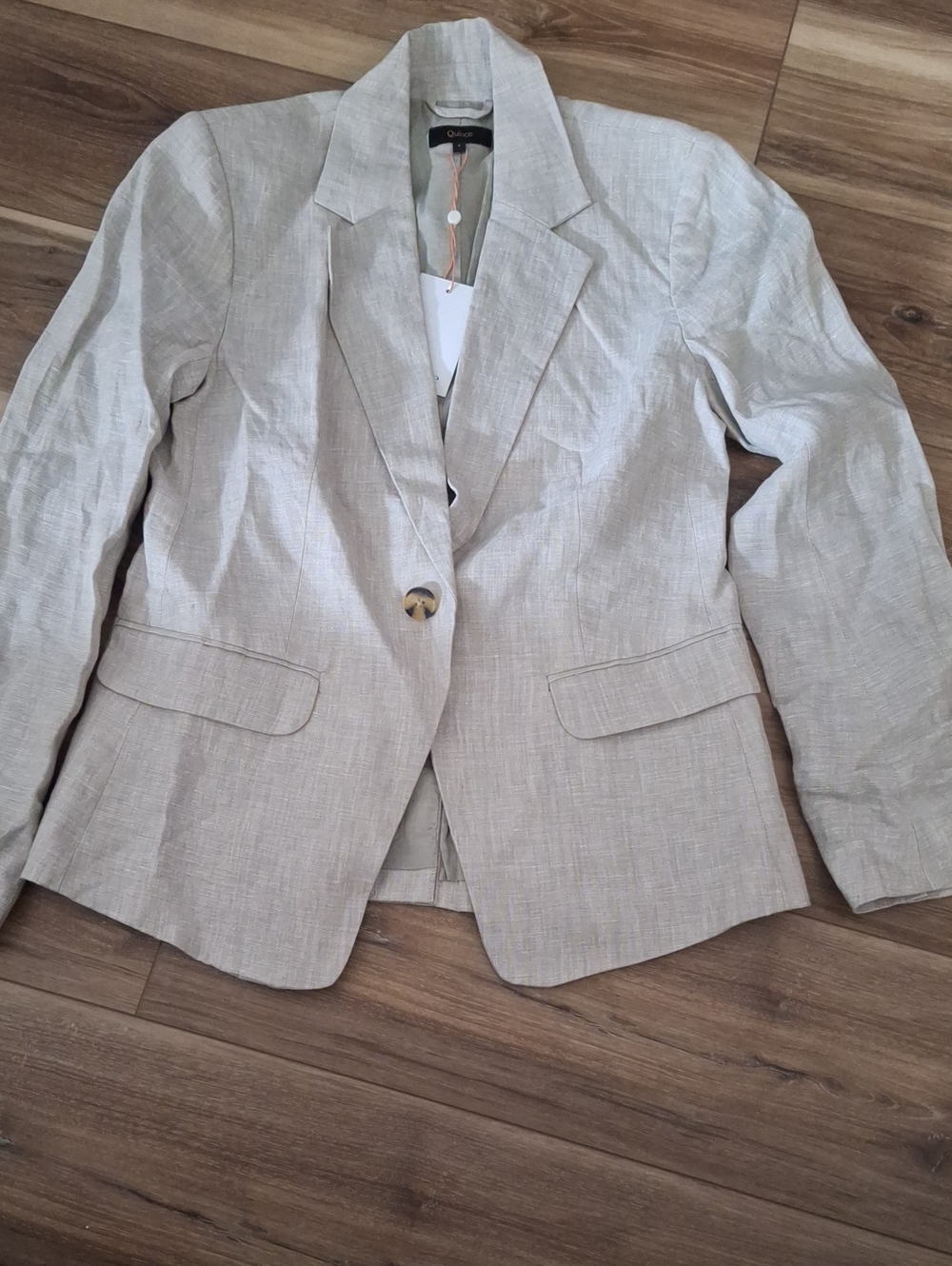 Quince 100% European Linen Structured Blazer Flax S NWT - Picture 3 of 4